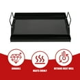 thumbnail image 2 of Linsen-outdoors Portable Stove Top Griddle with Non-Stick Coating - Black BBQ Griddle with Oil Groove for Gas Grills, Camping Trips and Patio Cooking, 2 of 16