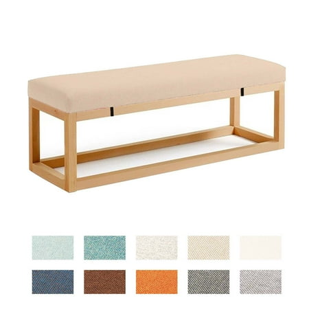 

Long Chair Seat Pad 8CM Thick Bench Cushions With Buckles And Zipper For Sofa Swing Patio-160x40x8cm(63x16x3in)-light khaki 9