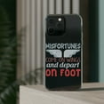 thumbnail image 3 of DistinctInk Clear Case for Apple iPhone 15 PRO (6.1" Screen) - Misfortunes Come On Wings Depart On Foot, 3 of 9