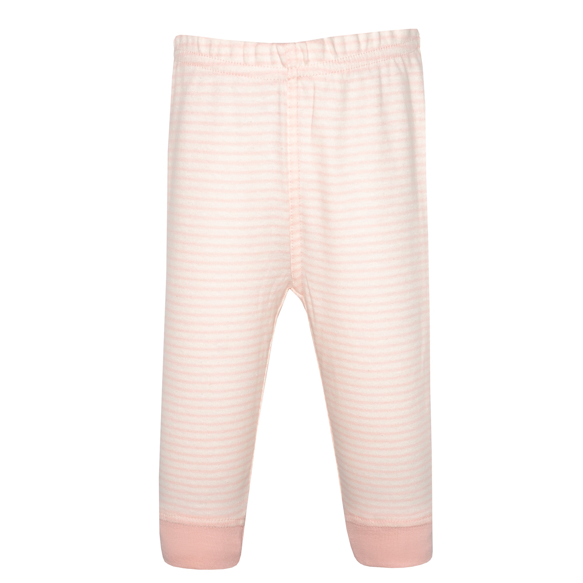 Hudson Baby Girl Cotton Pants and Leggings, Pink Taupe Bear, Newborn