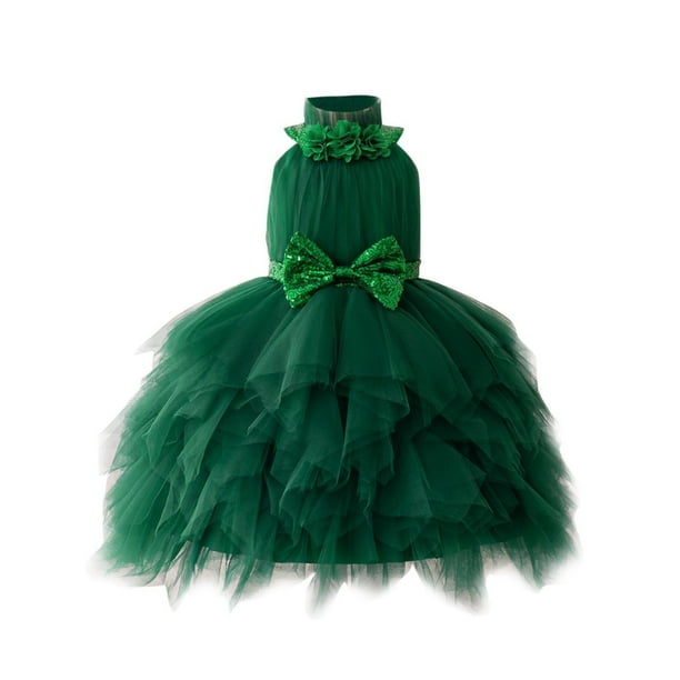 Odeerbi Niñas Tul Tutú Vestido Navidad Lentejuelas Lazo Princesa Vestidos Vestidos de Noche Vestidos Formales Vestidos de Tira