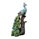thumbnail image 4 of Estatua de pavo real, escultura animal de resina, adorno de mesa coleccionable para dormitorio Izquierda, 4 of 9