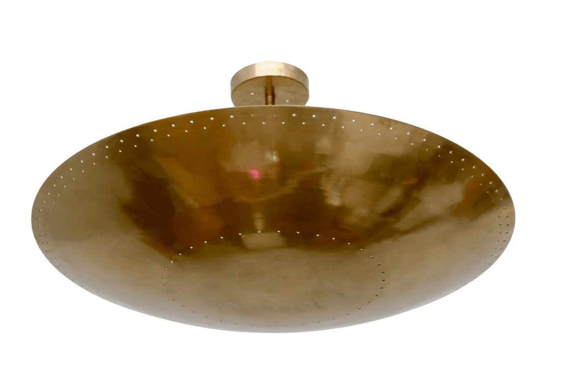 6 Light Elegant Ceiling Flushmount light Pendant Mid Century Modern Raw Brass Sputnik chandelier light Fixture.