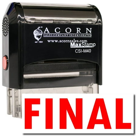 Large Self-Inking Final Stamp with Burgundy Ink