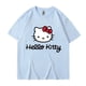 thumbnail image 1 of Camiseta de dibujos animados de Hello Kitty para hombre y mujer, camisa de manga corta 100% de algodón, Tops de moda, ropa para pareja, 2024, 1 of 7