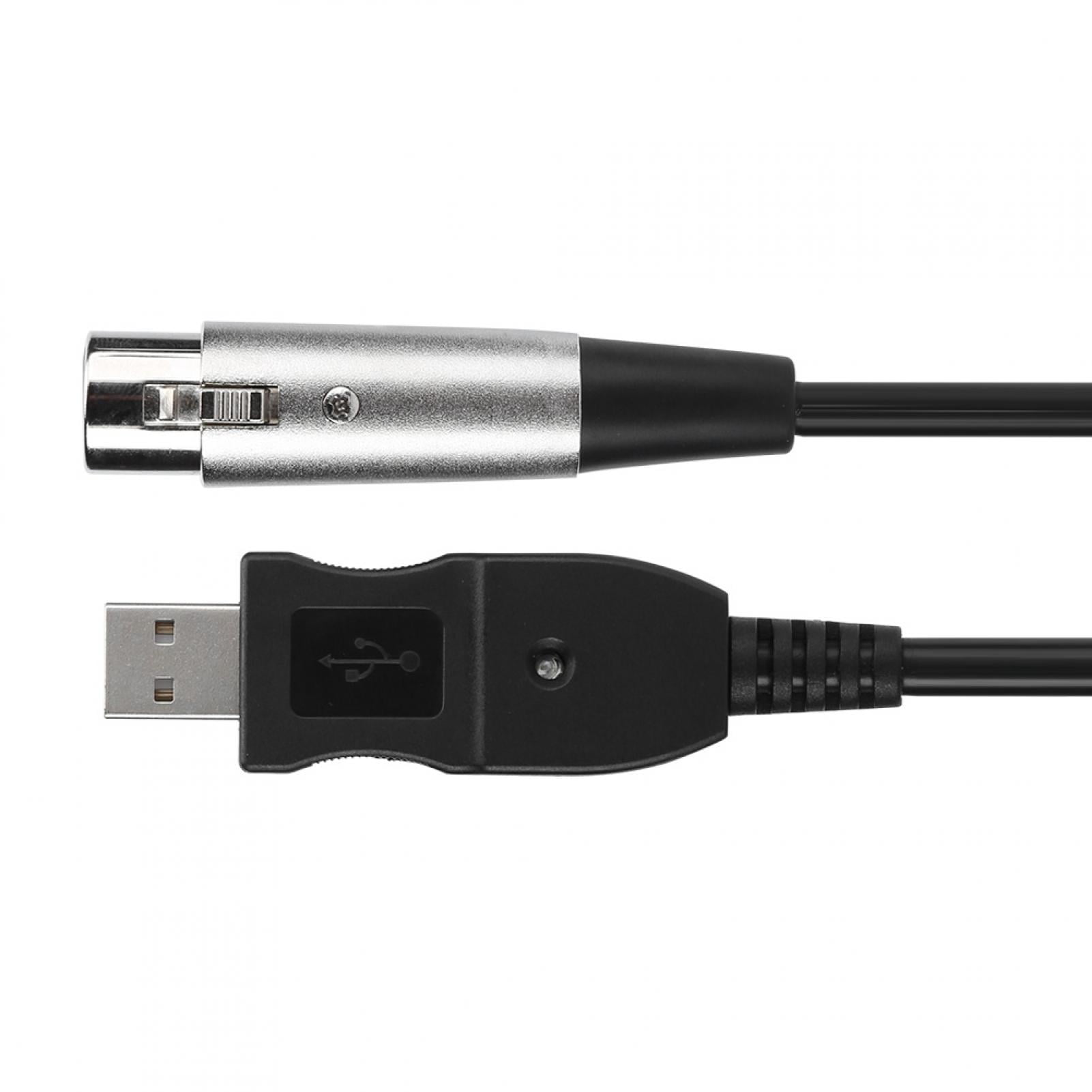 LAFGUR USB To XLR Cable,Microphone Mic Link Cable Adapter USB To XLR  Microphone Link Cable Cord 3 Meter,USB MIC Link Cable 