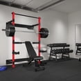 thumbnail image 2 of Folding Wall Mounted Squat Rack,1000 lbs Capacity Power Rack for Home Gym,Space-Saving Foldable Squat Rack with Pull-Up Bar & Landmine,Heavy-Duty 2.36" x 2.36" Steel Frame Power Cage, 2 of 8