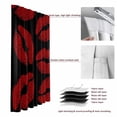 thumbnail image 6 of Red Lips Blackout Curtains for Bedroom/Living Room, Pinch Pleated Black Out Curtains, Modern Abstract Romantic Texture Aesthetic Room Darkening Window Drapes with Hooks 2 Panels, 59"x70", 6 of 8