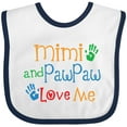 thumbnail image 3 of Inktastic Mimi and Pawpaw Love Me Boys or Girls Baby Bib, 3 of 4