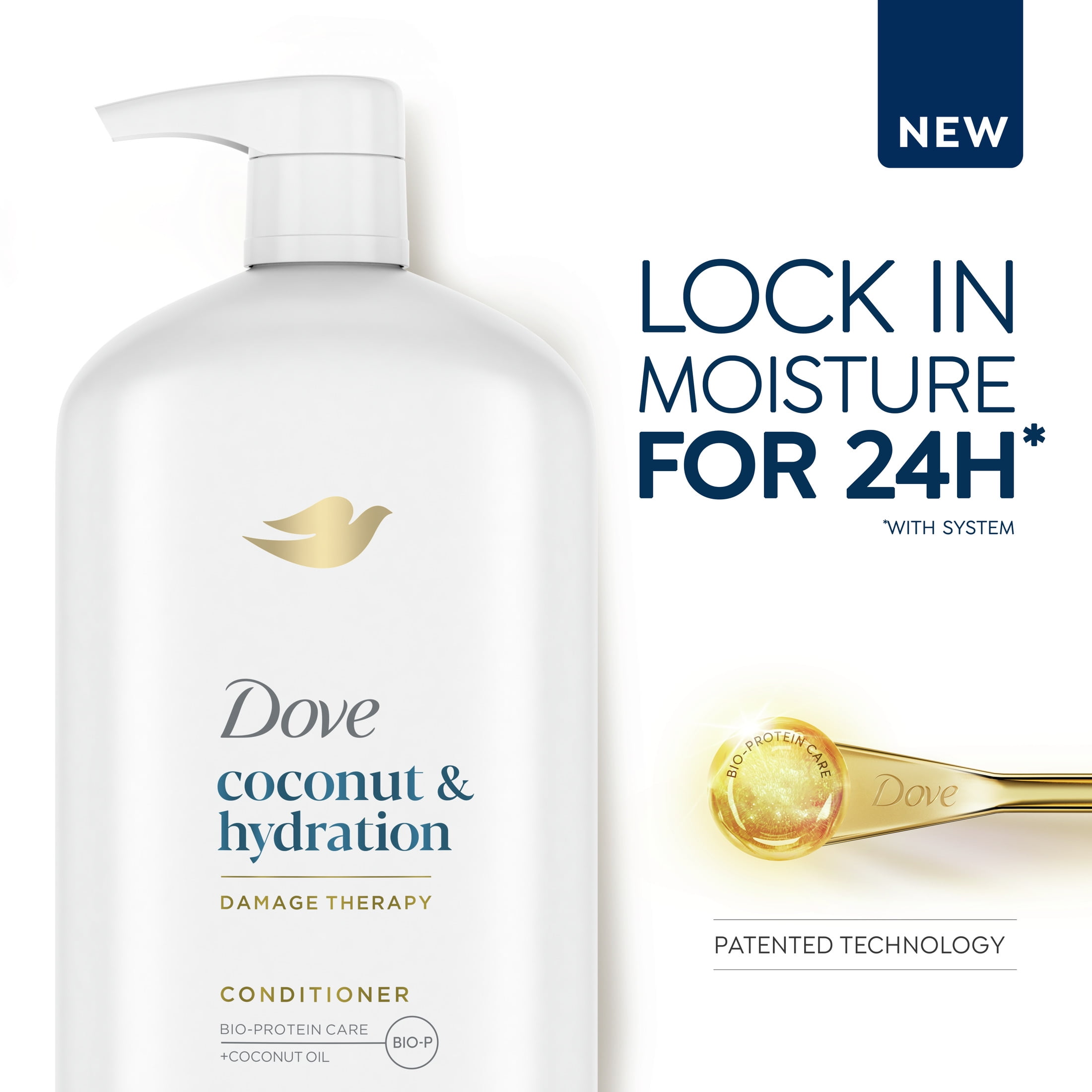 Dove Damage Therapy Daily Conditioner for Dry Hair Coconut & Hydration, 31 fl oz