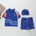 thumbnail image 2 of Godom Boys Swim Set Two Piece Short Sleeve Sunsuit Swimwear Sets Toddler to Big Kid Sizes, 2 of 7