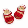 thumbnail image 3 of Actoyo Infant Baby Girls Summer Sandals with Flower Soft Sole First Walker Crib Dress Shoes 0-18M, 3 of 11