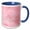 Blue/White, variant on 3drose, Cute Pink Background with Text I Am Strong, 11oz Two-tone Red Mug