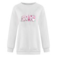 thumbnail image 4 of Pompotops Chemises d'Été pour Femmes Col Rond Manches Longues Hauts Imprimés Blouse Régulière Liquidation, 4 of 4