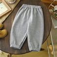 thumbnail image 6 of CPNG Toddler Unisex Boys Girls Solid Color Pants Sweatpants Wide Leg High Waist Elastic Waist Casual Loose Pants Joggers Sweat Pants(Grey,3-6 Months), 6 of 8