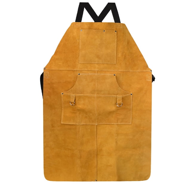 Coofit Garden Apron Adjustable Long Heatproof Leather Work Apron Utility Apron