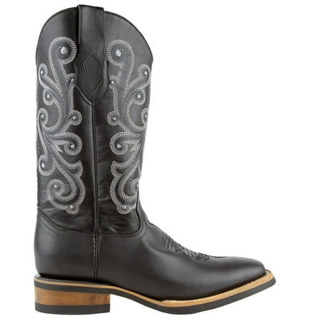 

Ferrini Mens French Embroidered Square Toe Boots Mid Calf