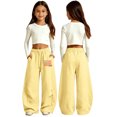 thumbnail image 3 of Shadoumai Girls Loose Casual Sweatpants Curved Leg Design Loose Breathable Jogger Pants Relaxed Fit Sport Pants For Girls Daily Wear,Girls Uniform Pants 6-7 Years, 3 of 6