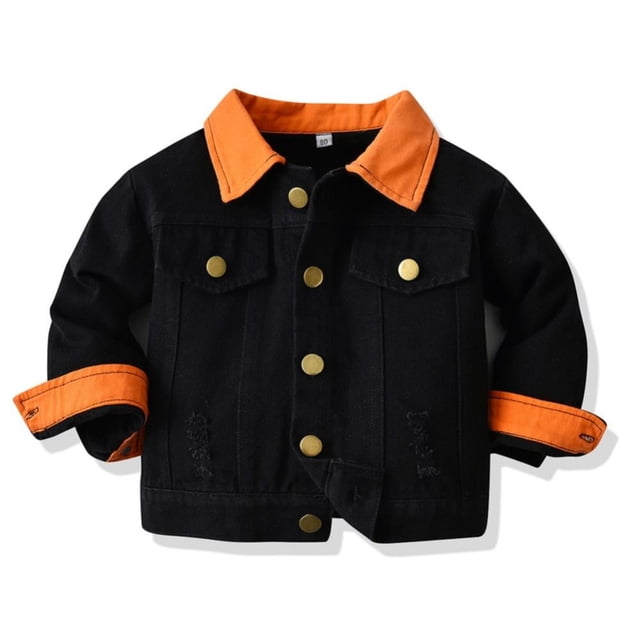 Veste en Jean à Boutons pour Bébé Enfant Garçon Fille, Veste en Denim pour 3 m-6 T, Printemps Automne, Décontractée, à Manches Longues, Veste en Denim Unisexe