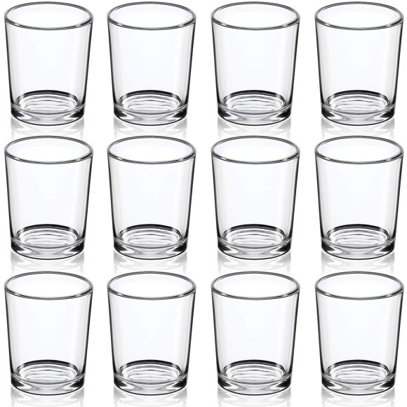 DARJEN Juego de 12 portavelas votivas – Portavelas de cristal – Portavelas flotante transparente a granel para centros de mesa y decoración de bodas