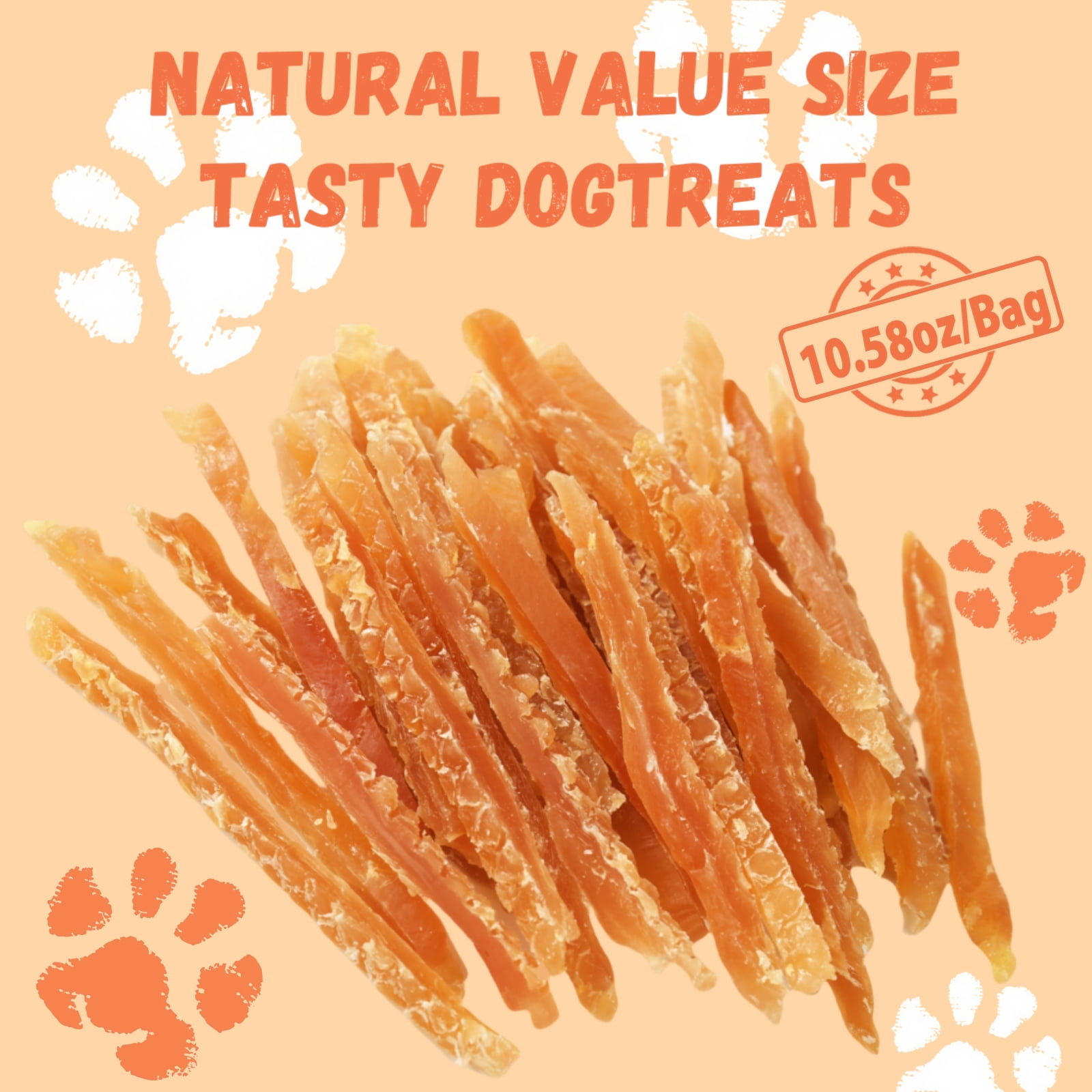 (2 pack) Pawmate Chicken Jerky Dog Treats, High Quality Premium Jerky Snacks for Small Medium Large Dog, 11 oz