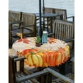 thumbnail image 2 of Burnt Orange Fall Outdoor Tablecloth with Umbrella Hole & Zipper, Maple Leaf Pumpkins Thanksgiving Vintage Round Tablecloth 60 Inch, Patio Table Cover Waterproof Table Cloth for Picnic/Party, 2 of 6