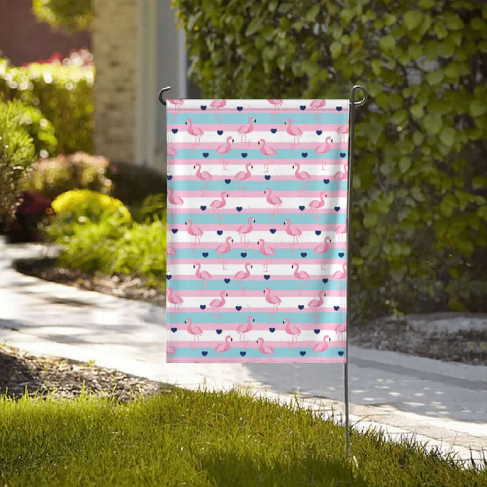 thumbnail image 4 of Easygdp Flamingo1 Garden Flag Yard Flag Welcome Flag, Double-Sided, Weather Resistant for Outdoor Decor -, 4 of 9