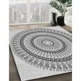 thumbnail image 2 of Ahgly Company Indoor Round Patterned Platinum Gray Area Rugs, 6' Round, 2 of 6