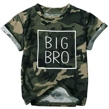 

MOUSYA Big Brother Shirt Toddler Baby Boy Tshirt Infant Short Sleeve Clothes