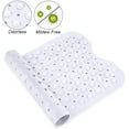 thumbnail image 2 of Bathtub Mat Non Slip, Bath Mats for Tub, Shower Mat with Drain Holes Suction Cups, Machine Washable, Phthalate Free, 34.6 X 15.7 Inches, Clear Black, 2 of 6
