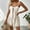 White, variant on Mqqzkk Womens Summer Short Rompers Cute Loose Tie Front Jumpsuit Casual V Neck Wide Leg Hem Tassl Beach Overalls