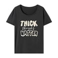 thumbnail image 1 of Camiseta de Mujer con Cuello Redondo, Camiseta Básica Moderna Y Transpirable para Excursiones Y Excursiones XL, 1 of 7