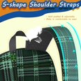 thumbnail image 5 of Green and Black Checkered Pattern 17" School Backpacks for Teens,Waterproof Oxford Fabric,S-Shape Padded Straps for School,Travel,Hiking,Camping, 5 of 6