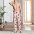 thumbnail image 2 of Fotbe Strawberry Floral Pantalones de Pijama para Hombre, Pantalones de Dormir, Pantalones de Casa con Cintura Ajustable y Bolsillos-XX-Large, 2 of 6
