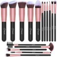 thumbnail image 1 of Pinceles de maquillaje 16 piezas, juego de brochas de maquillaje, brocha de base sintética de primera calidad, kit de brochas de maquillaje (rosa Afortunado Sencillez, 1 of 5