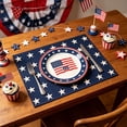 thumbnail image 1 of EGNMCR Independence Day Placemat For Dining Table Kitchen Accessories Independence Day Decoration Placemat Home Tool polyester dinning mats, 1 of 6