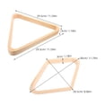 thumbnail image 2 of FONWILYO 2Pcs Solid Wood Pool Triangle Racks Khaki for Professional Home and Commercial Pool Table Use, 2 of 7