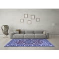 thumbnail image 3 of Ahgly Company Machine Washable Indoor Rectangle Persian Blue Traditional Area Rugs, 2' x 4', 3 of 4