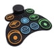 thumbnail image 1 of Almohadilla De Batería Electrónica, 9 Almohadillas Pedales De Batería Portátiles Almohadilla De Práctica De Batería Con Conector Para Auriculares Enrollable Para Exteriores, 1 of 7