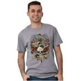 thumbnail image 4 of Love Kills Trust No One Skull Tattoo Men's Graphic T Shirt Tees Brisco Brands L, 4 of 6