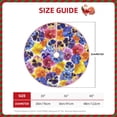 thumbnail image 2 of Sikiie The Garden Tricolor Pansy Flower Nativity Christmas Tree Skirt, Jesus Christian Winter Holiday Tree Mat Decoration(30-48IN)48", 2 of 6