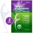 thumbnail image 4 of 225 pieces fresh mint + whitening dental floss sticks, plant-based handle, super strong floss and mint flavored floss with microcrystals, 75 sticks per pack (3 packs), 4 of 4
