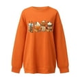 thumbnail image 4 of EGNMCR Sweat-Shirts à Capuche pour Femmes, Sweat-Shirts pour Femmes, Mode Halloween pour Femmes Imprimé Manches Amples Blouse Col Rond Pull Décontracté Chandail Women Blouse, 4 of 5