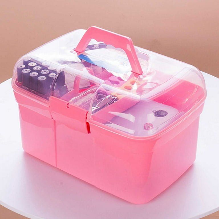 Nail Art Plastic Organizer Container Box Storage Pink Case -  Hong Kong