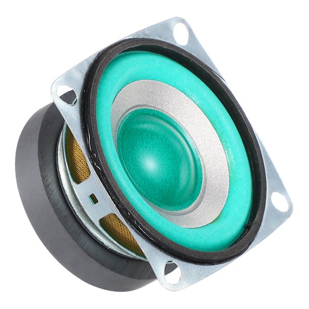 Uxcell Paquete de 6 Altavoces Pequeños de 5W 3 Ohm Carcasa Metálica Altavoz Cuadrado Micro Externo para Mini Altavoces DVD EVD Multimedia Máquina Publicitaria Móvil Portátil, 45mm Verde