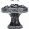thumbnail image 3 of 4pcs Lion Head Alloy Cabinet Door Handle Modern Antique Cartoon Solid Drawer Pull Single Hole Circular Buckle 399 Lion Head Antique Silver.., 3 of 5