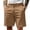Khaki, variant on Mens Dress Shorts Summer Solid Color Casual Pants Business Casual Work Shorts with Pockets XL