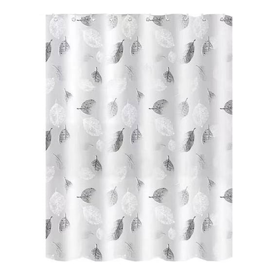 1.8x2 m Large Shower Curtain Liner With 12 Plastic Hanging Rings, Waterproof And Mold-proof Shower Curtains For Home Bathroom