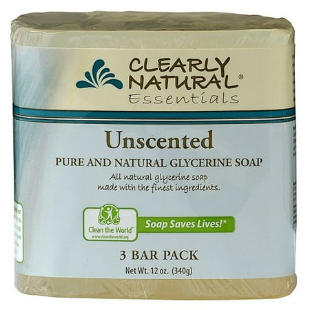 Beaumont Products Clearly Natural Essentials Glycerine Soap, 3