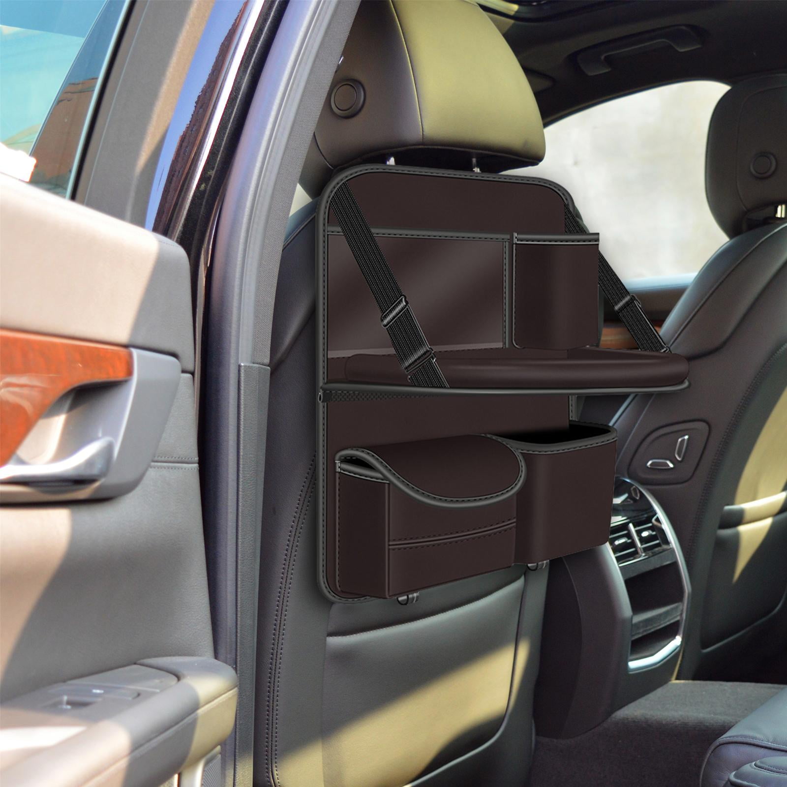 jiaping Car Backseat Organizer Automotive Accessories with Foldable Table Tray Road Trip Brown